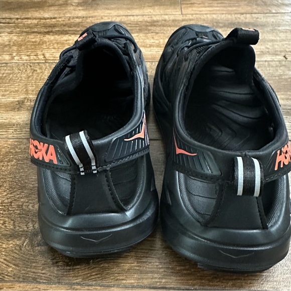 Hoka Hopara Hiking Shoes Women's Black / Fusion Coral 8, Hiking Sandals New - Picture 5 of 8